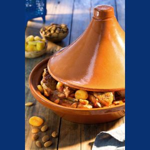 Image de Crealys 512820 - Tajine spécial gaz en terre cuite (32 cm)