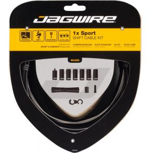 Jagwire 1X Sport Shift Set de câble de dérailleur, black Câbles & Gaines