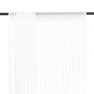 VidaXL Rideau en fils 2 pcs 140 x 250 cm Blanc
