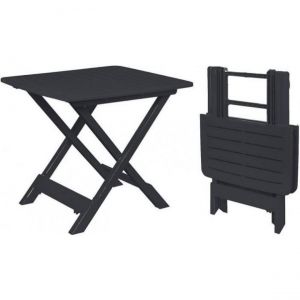 Image de Alter Table d'extérieur pliante, Table de bar, Table de jardin, 72x80h70 cm, Couleur anthracite