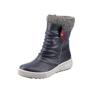 Image de Rieker Z6693, Botte Tendance Femme, Bleu, 37 EU