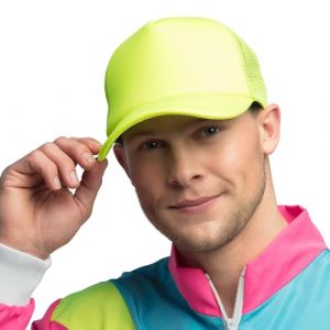 Boland Casquette néon, casquette de baseball pour adultes, casquette, années 90, casquette de baseball, festival, carnaval et fête à thème