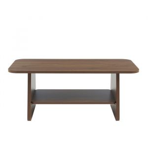 Table basse effet noyer