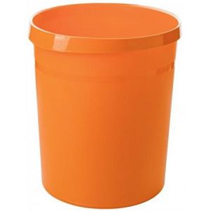 Han 18190-51 - Corbeille à papier ronde GRIP Trend, 18L, en PS, coloris orange