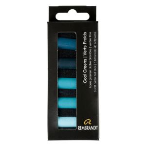 Rembrandt Pastel sec tendre Micro set Verts bleuâtres