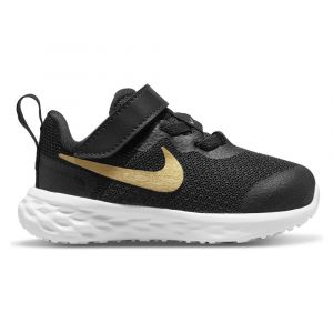 Nike Formateurs Revolution 6 Tdv EU 21 Black / Metallic Gold / White