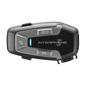 Cellularline INTERPHONE U-Com 6R | Unique | Interphone Moto Bluetooth 5.2 Amovible et Batterie Intégrée 15 heures Autonomie Moto Moto 1 Km, Compatible TFT et GPS, Imperméable, Haut-parleur 32 mm