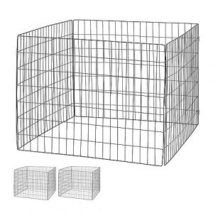 Relaxdays Composteur de Jardin en métal, lot 3, 560 litres, Acier, H x L x P : 70 x 90 x 90 cm, Noir