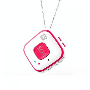 Yonis Traceur GPS Mini Ultra Précis Avec SOS Et Longue Autonomie Pour Enfants Et Seniors Rose