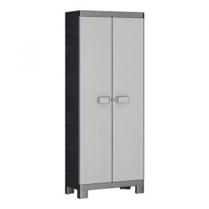 KIS 9636000 0270 01 Logico Armoire Range-Balais Plastique Noir/Gris Clair 65 x 45 x 182 cm