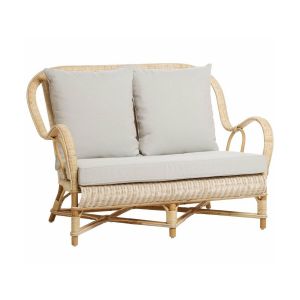 Image de Canapé en rotin naturel avec coussin Nantucket - KOK