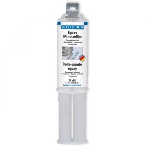 WEICON Colle-minute Epoxy 24 ml / Double seringue / Adh&eacute;sif r&eacute;sine &eacute;poxy 2 composants