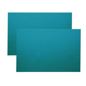 Lot de 2 sets de table FRAME - bleu paon