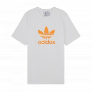 Adidas Tee Shirt Trefoil Blanc/orange