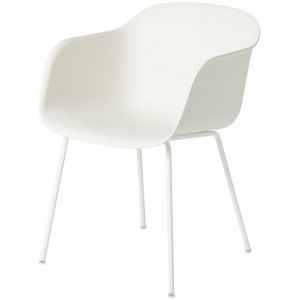 Muuto Chaise Fiber / Pieds métal blanc en matière plastique