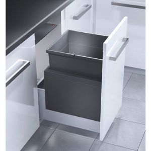 Hailo Poubelle encastrable pour meuble coulissant 55L Triple XL