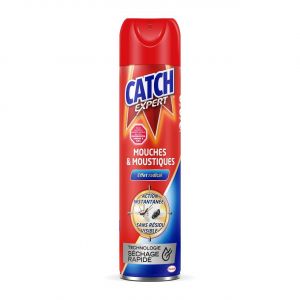 Catch Expert Aérosol Mouches & Moustiques Technologie Séchage Rapide 400ml - TP18