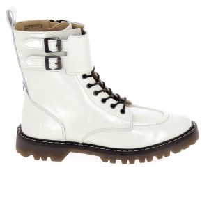 Kickers DECKRANGER, Chaussure à Talon Femme, Blanc Casse Vernis, 40 EU