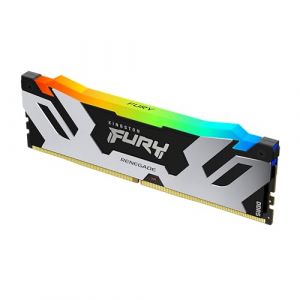 Kingston FURY Renegade RGB - DDR5 - module - 16 Go - DIMM 288 broches - 8000 MHz / PC5-64000 - CL38 - 1.45 V - mémoire sans tampon - on-die ECC - noir et argent