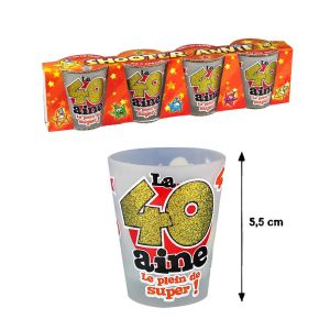 Image de 4 verres à shot 40 ans
