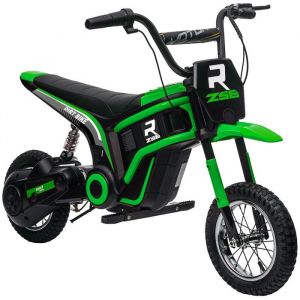 Homcom Moto cross électrique enfant - moto électrique enfants - moteur 350 W batterie 12V 8-16 km/h - 119 x 64 x 765 cm - vert
