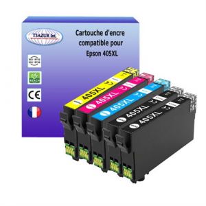 Image de 5 Cartouc s compatibles avec Epson WF 3820DWF, WF 3825DWF, WF 4820DWF remplace Epson 405XL