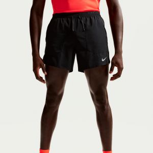 Nike Stride 5in Short de running Hommes - noir, argent, Taille L