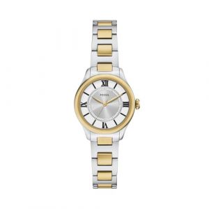 Fossil Montre Gilmore pour Femmes, Mouvement &agrave; Quartz Trois Aiguilles, Bracelet en Acier Inoxydable ou en Cuir, Ton Or et Argent, 28 mm
