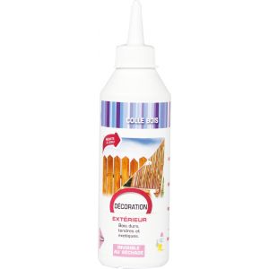 PVM Colle à bois extérieure blanche biberon 250 g -