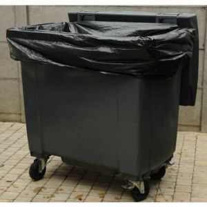 Housse conteneur 660 l la carton de 50 - PRO HS660NP008 - Sac poubelle de 200 a 750 litres - SAC