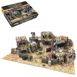 Shanty Town Core Set - Terrain spatial 28 mm - Jeu de société - Tapis de jeu en néoprène - Terrain 3D modulaire - Wargaming - Systèmes de combat BSTUAC002