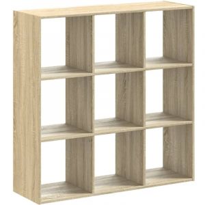 VidaXL Biblioth&egrave;que ch&ecirc;ne sonoma 102x32x102 cm bois d'ing&eacute;nierie, &eacute;tag&egrave;re, &eacute;tag&egrave;re &agrave; livres, support de livre, armoire de rangement
