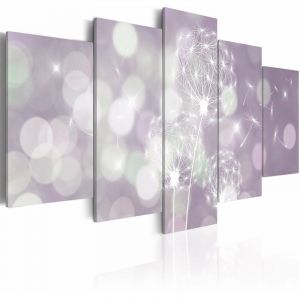 Décoshop26 Tableau sur toile en 5 panneaux décoration murale image imprimée cadre en bois à suspendre Concert violet 200x100 cm 11_
