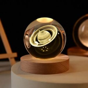 Image de Lampe à poser Itotal Led Crystal Ball Saturn medium