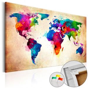 Artgeist Tableau en liège - Colourful Ranger [Cork Map] 60x40