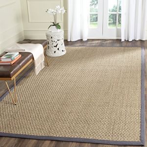 Tapis d'int&eacute;rieur en Naturel & Gris fonc&eacute;, 152 X 244 cm