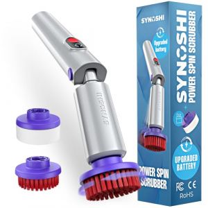 Synoshi Pro Brosse &Eacute;lectrique Rotative avec Technologie de Nettoyage Pr&eacute;cis, Batterie Longue Dur&eacute;e, Vitesse Haute/Basse, Accessoires Modulaires, Id&eacute;ale pour Salle de Bain, Cuisine, Voiture