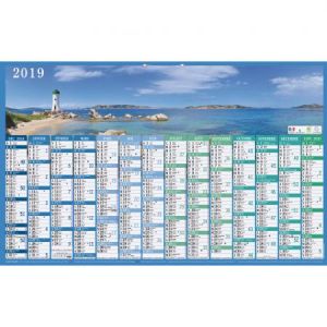 Image de Exacompta 34015 - Calendrier banque 13 mois - 40,5 x 65 cm - Phares