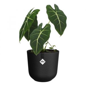 Elho Pot de fleur - Jazz Rond - Noir - Ø 26 x H 24 cm - Intérieur - 100% recyclé