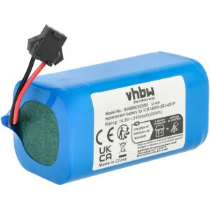 Vhbw Batterie remplacement pour Proscenic CMICR18650F8M7-4S1P pour robot électroménager (3400mAh, 14,8V, Li-ion)