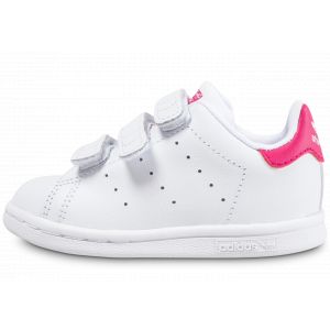 Image de Adidas Stan Smith CF I, Baskets Mixte bébé, Blanc (Footwear White/Bold Pink)), 24 EU