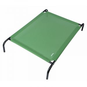 Deuba Cadoca - Lit sur&eacute;lev&eacute; sur Pieds pour Animaux domestiques Vert Max. 60kg Acier Taille L 110x70x20cm - Chiens Chats Animal canap&eacute; Fauteuil Panier