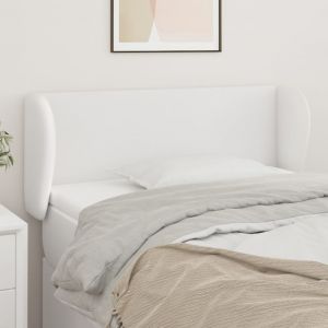 VidaXL T&ecirc;te de lit avec oreilles Blanc 103x23x78/88 cm Similicuir