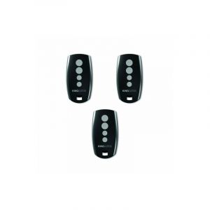 Pack 3 Télécommandes portail Emetteur Radio King-Gates Stylo 4 Noire KVASTY4A - 433.92 MHz