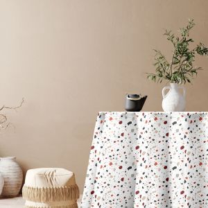 Calitex Nappe Ronde Terrazo Toile Ciree Bordeaux