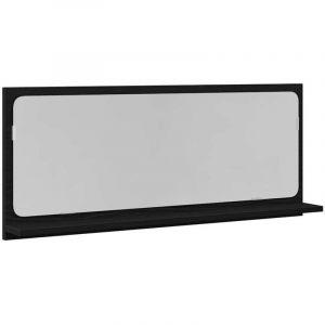 VidaXL Tag&egrave;re miroir Ch&ecirc;ne Noir 90 x 10.5 x 37 cm Bois d'ing&eacute;nierie