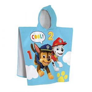 Cti Cape de bain imprim&eacute;e 100% coton, PAT PATROUILLE SUNSHINE. Taille : 60x120 cm