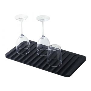 Yamazaki Flow Tapis d'égouttement Noir Taille Unique