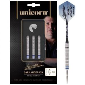 Unicorn Licorne édition 2019 – Gary Anderson Champion du Monde 90% tungstène, Mixte, 29003, Bleu, 25 g