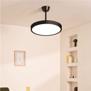 Ventilateur de plafond - WIND CLEAR STUDIO 40W silencieux avec pales rétractables et lumière LED